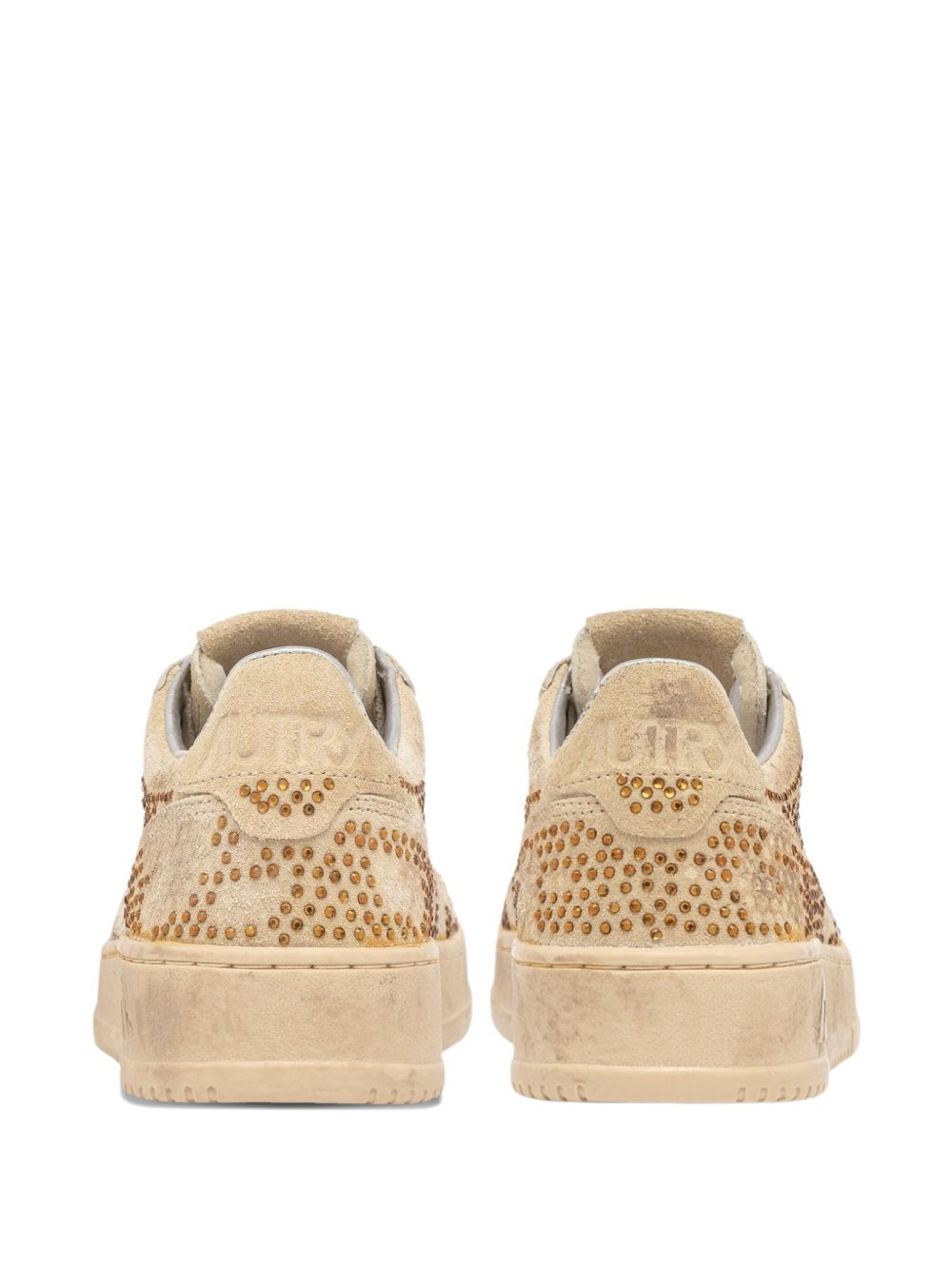 Autry Sneakers basse Medalist in suede con strass
