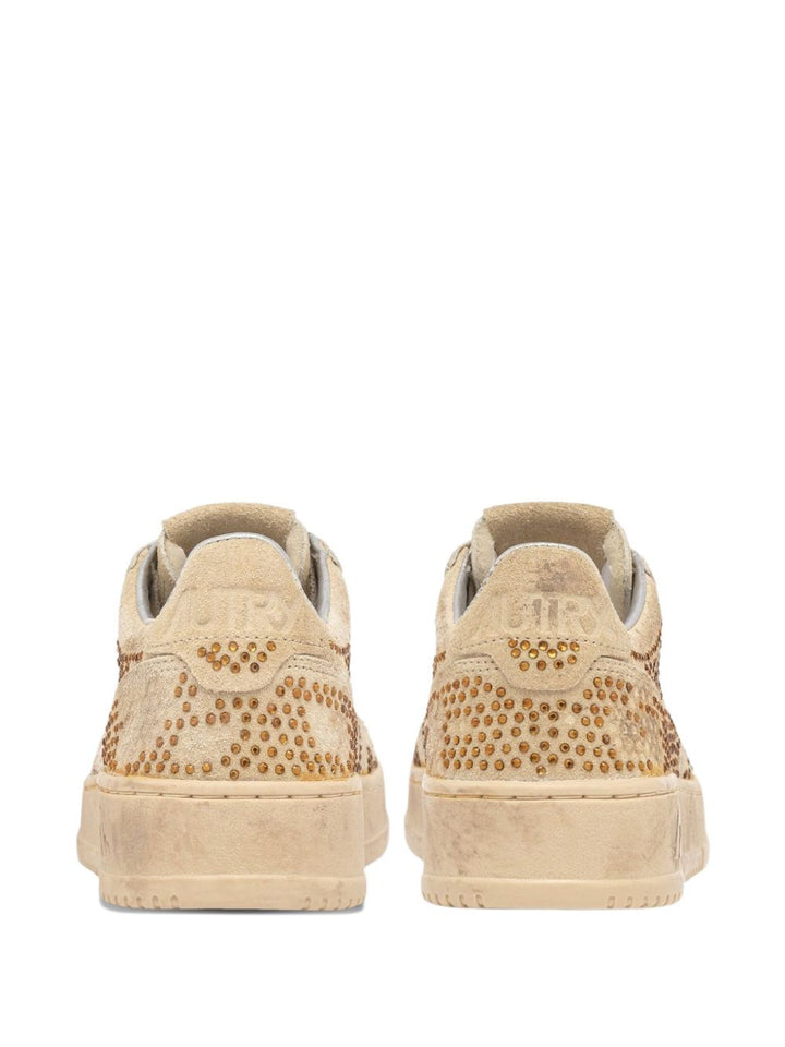 Autry Sneakers basse Medalist in suede con strass