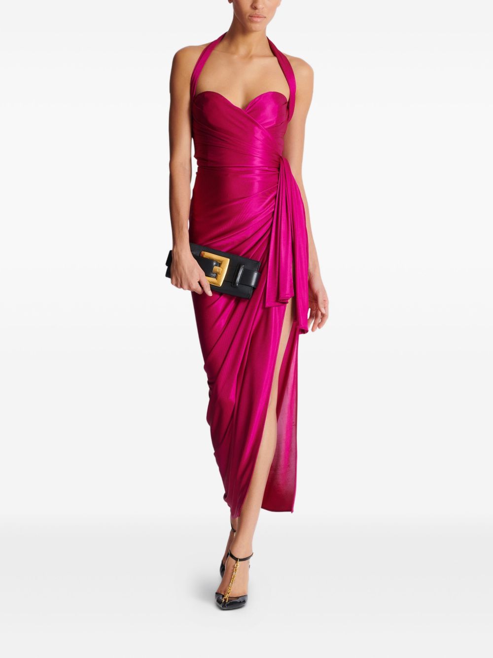 Balmain
Abito midi drappeggiato