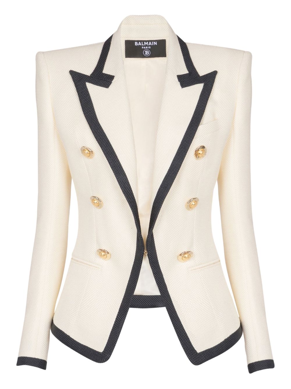Balmain
Giacca aderente bicolore in natté