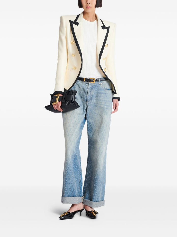 Balmain
Giacca aderente bicolore in natté