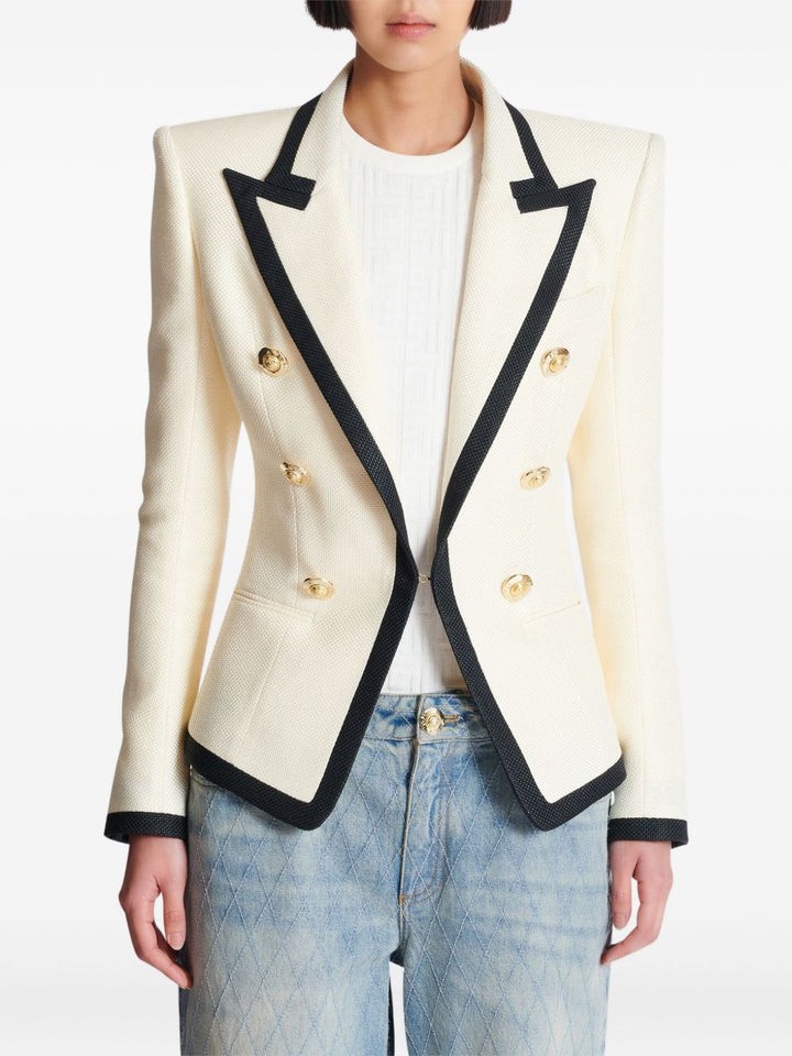 Balmain
Giacca aderente bicolore in natté