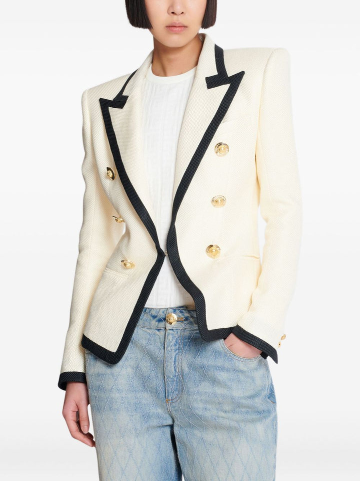 Balmain
Giacca aderente bicolore in natté
