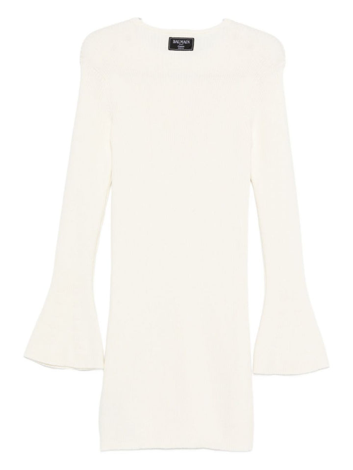 Balmain Kids Abito con maniche a campana e bottoni