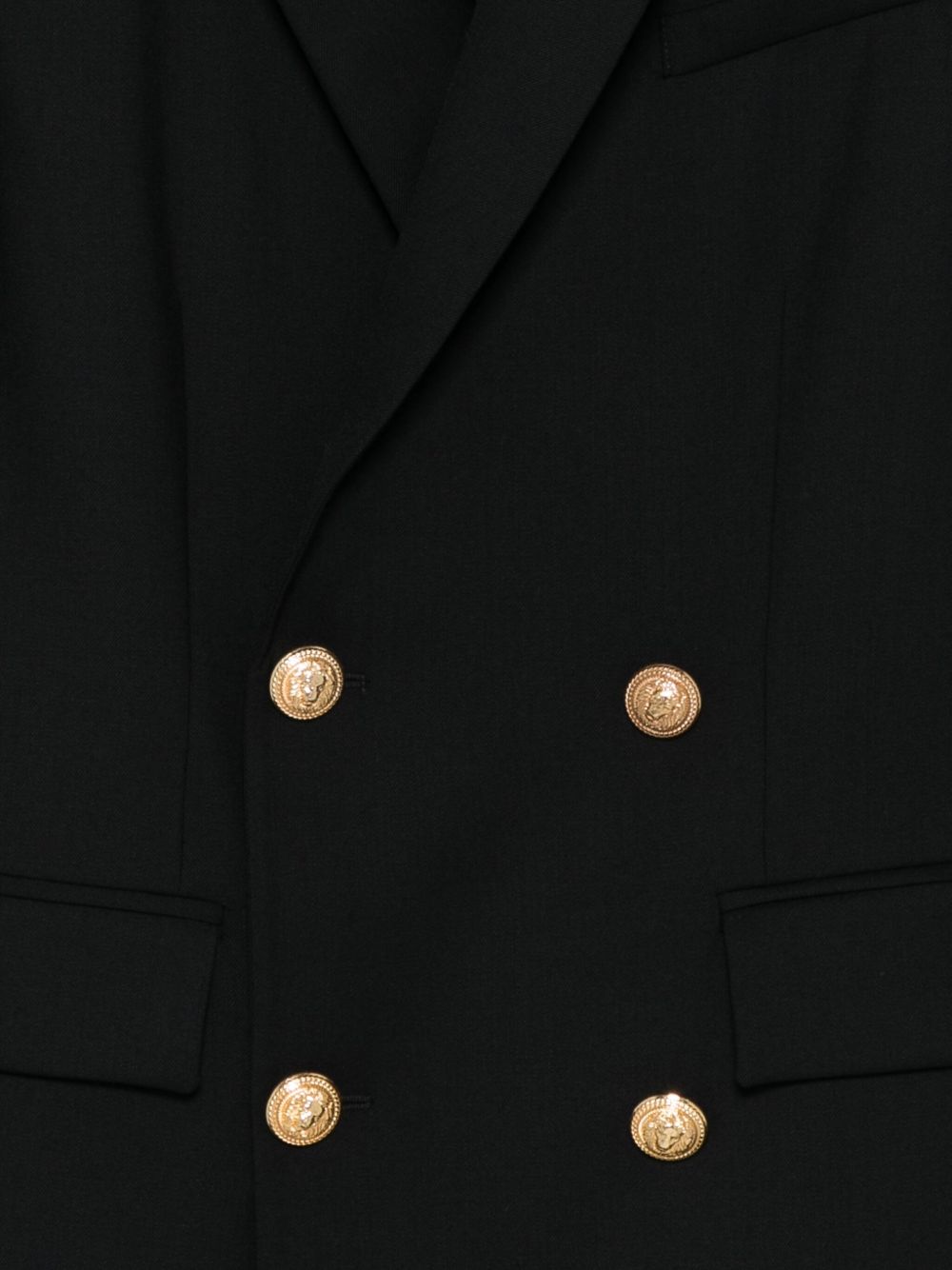 Giacca Nera con Bottoni Dorati