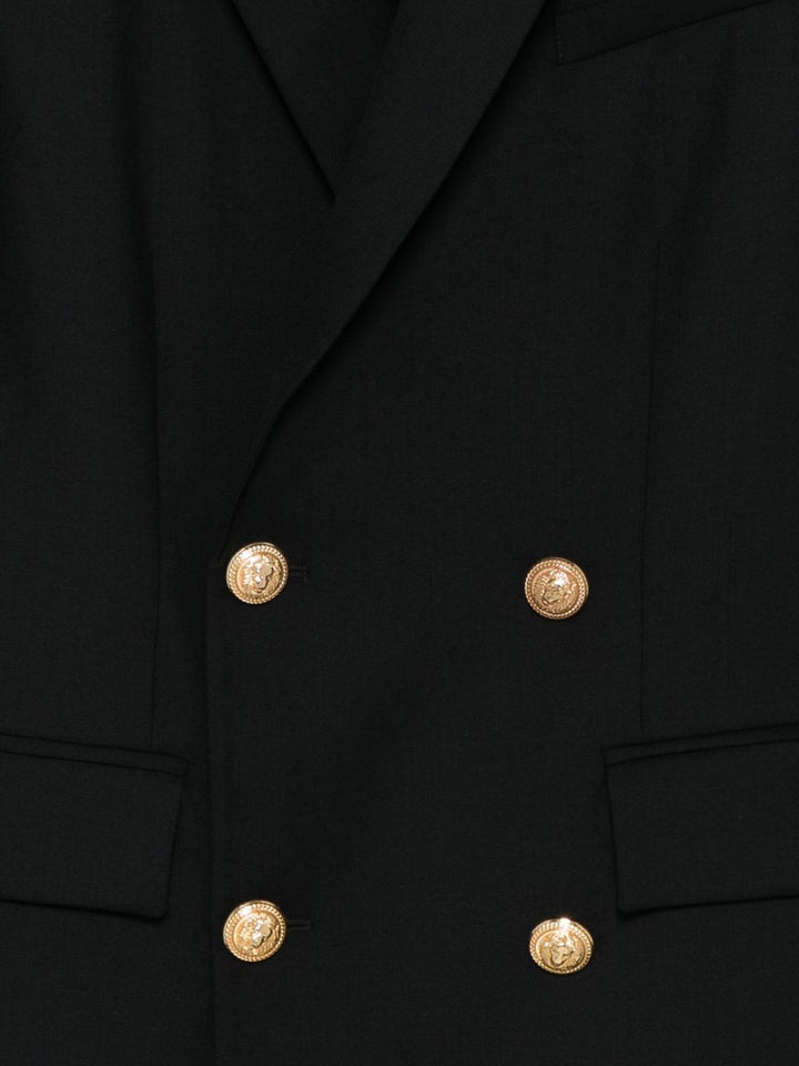 Giacca Nera con Bottoni Dorati