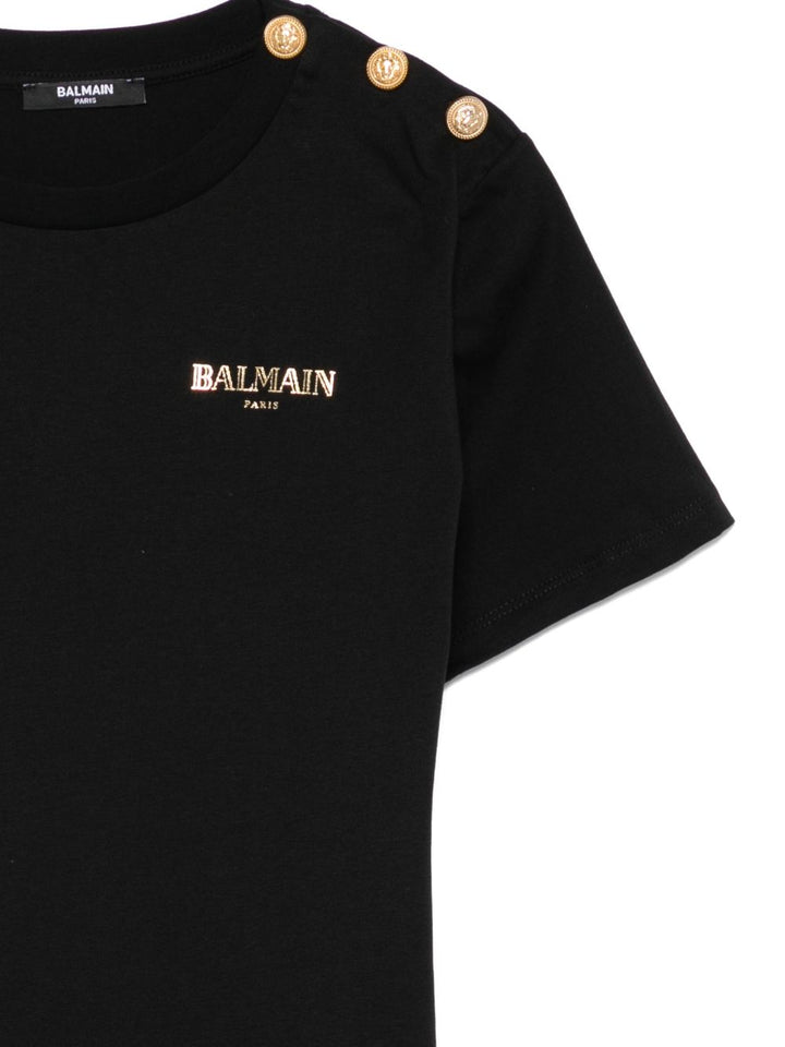 Balmain Kids
T-shirt con bottoni e stampa logo