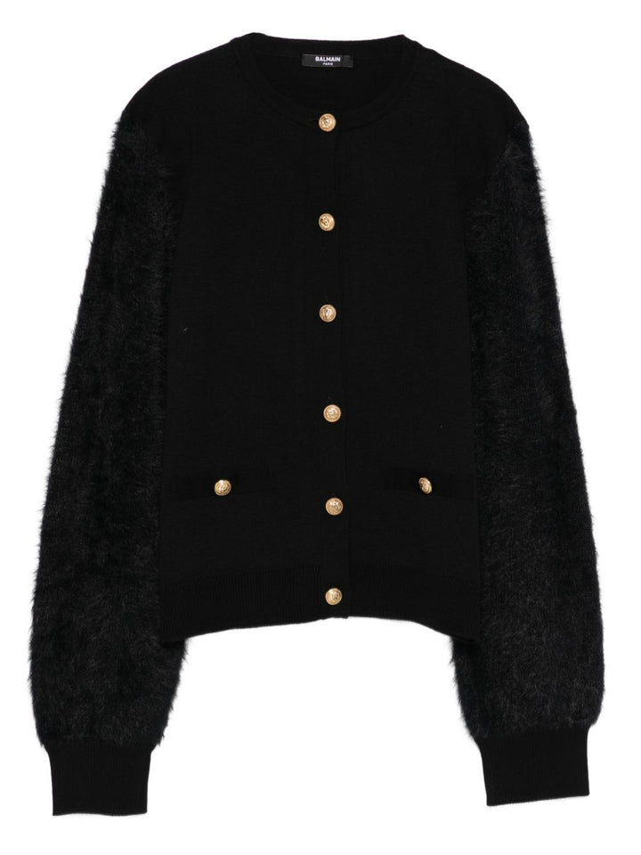 Balmain Kids Cardigan con decorazione