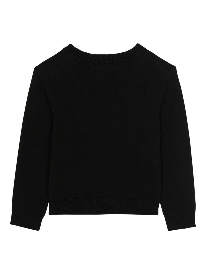 Balmain Kids Maglione con logo intarsiato