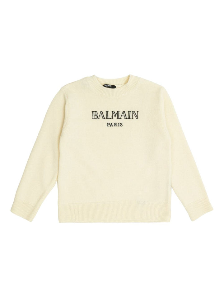 Balmain Kids Maglione con ricamo
