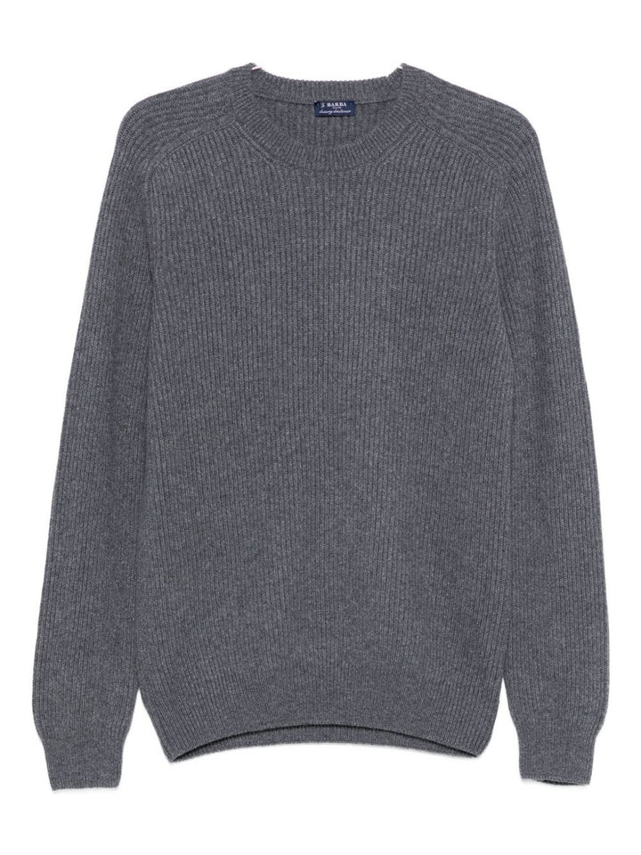 BARBA 
Maglione grigio girocollo manica lunga