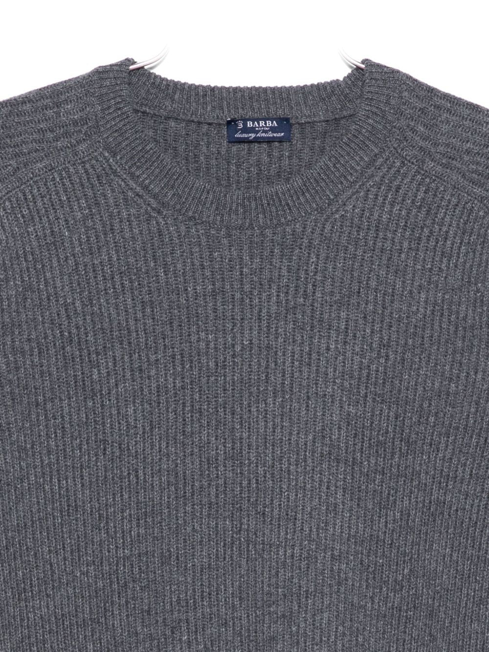 BARBA 
Maglione grigio girocollo manica lunga