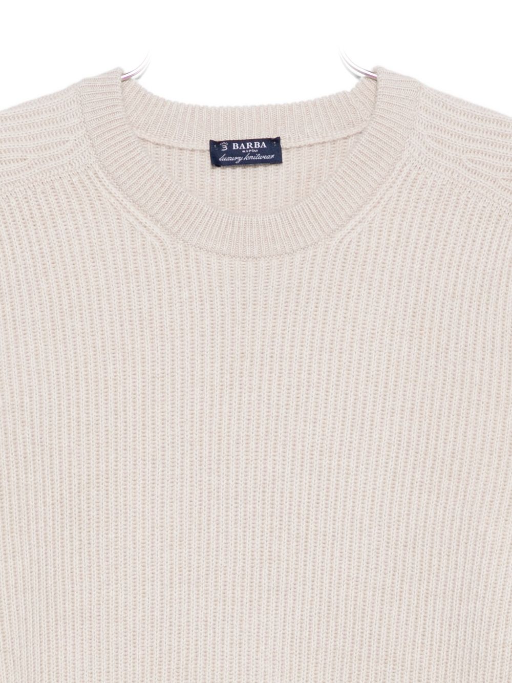 BARBA Maglione beige girocollo manica lunga