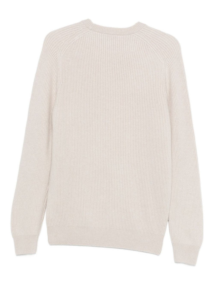 BARBA Maglione beige girocollo manica lunga