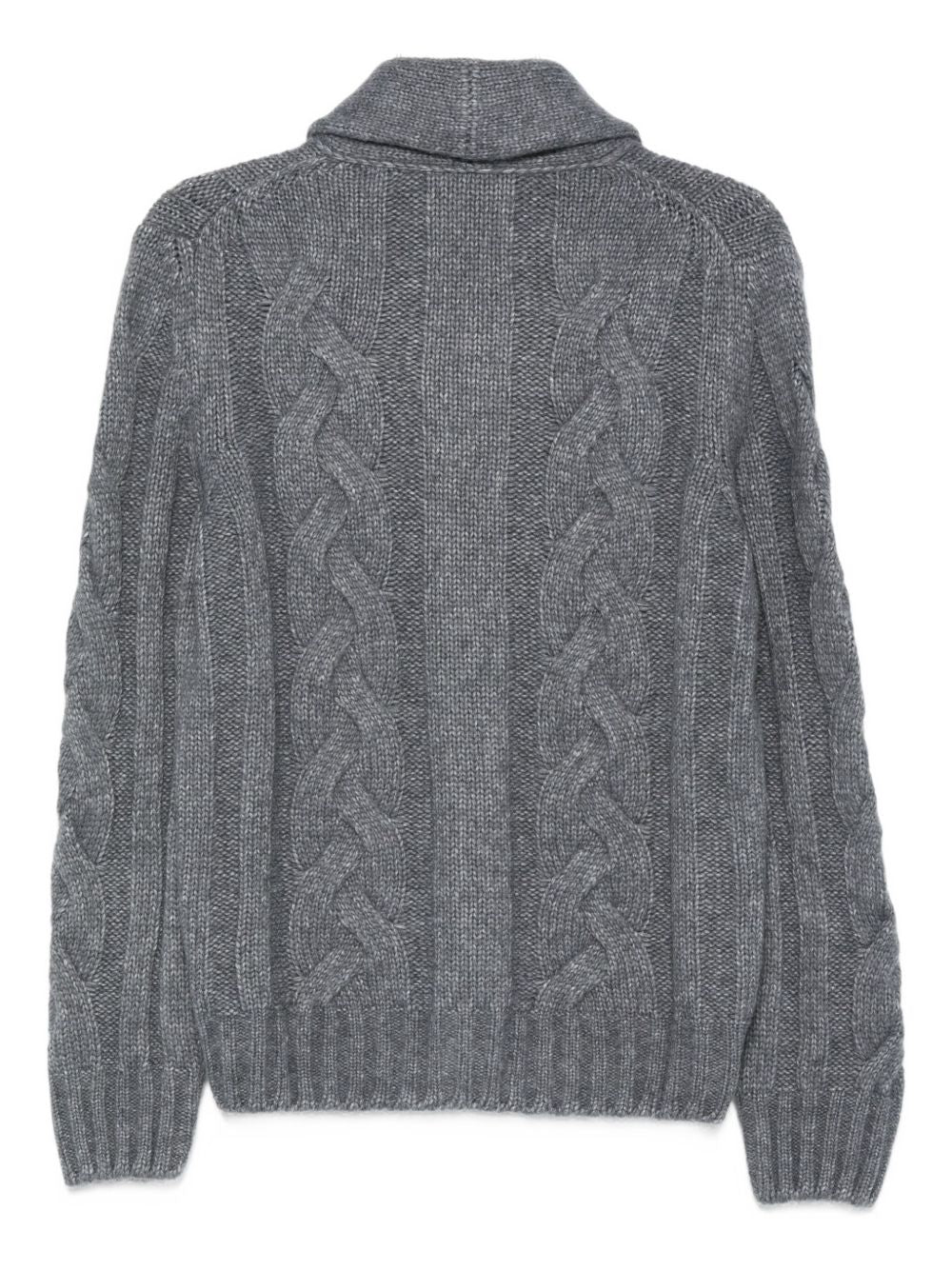 Barba Cardigan con collo a scialle in maglia a trecce