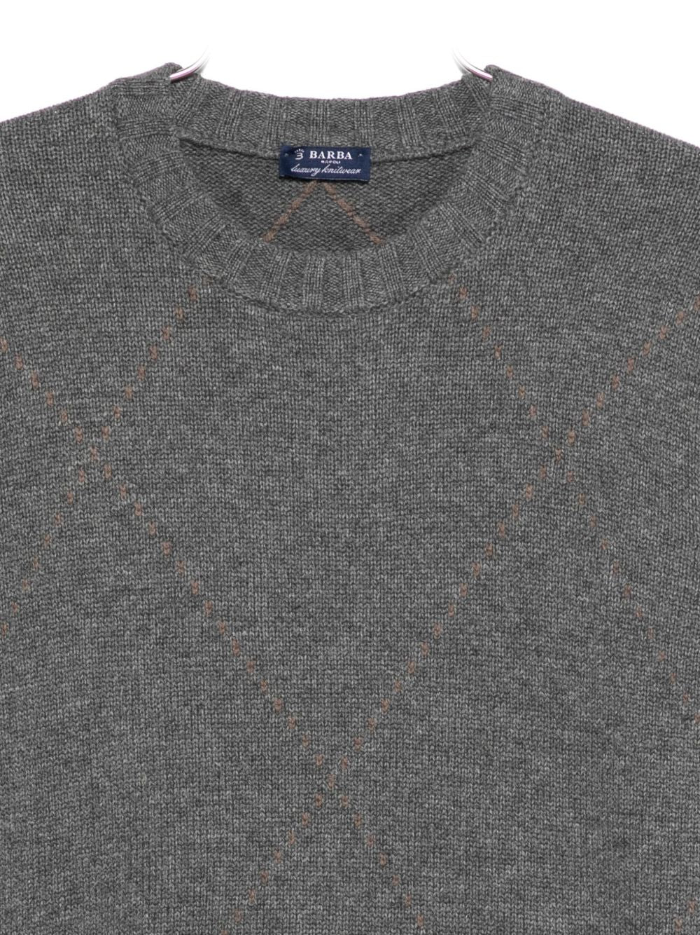 BARBA 
Maglione grigio manica lunga, girocollo
