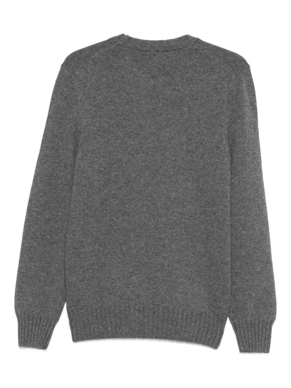 BARBA 
Maglione grigio manica lunga, girocollo