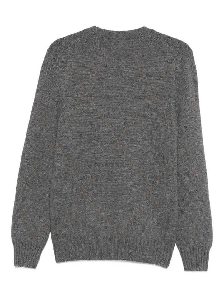 BARBA 
Maglione grigio manica lunga, girocollo
