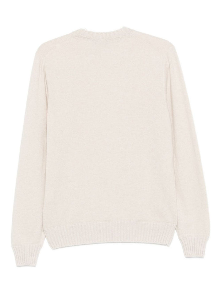 Barba maglione girocollo beige