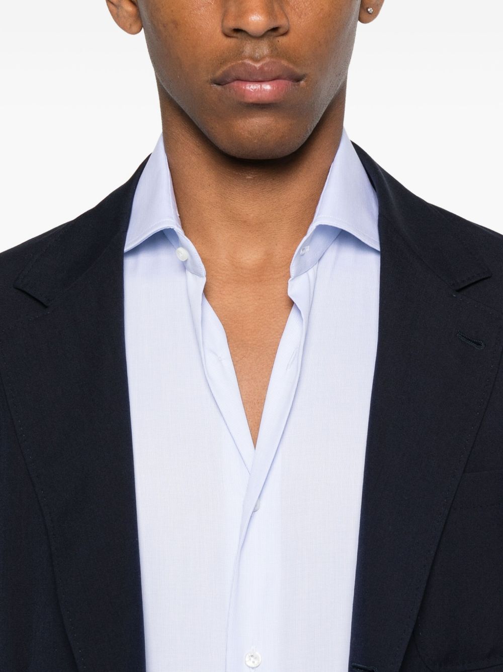 Barba Camicia a maniche lunghe con colletto semirigido e bottoni