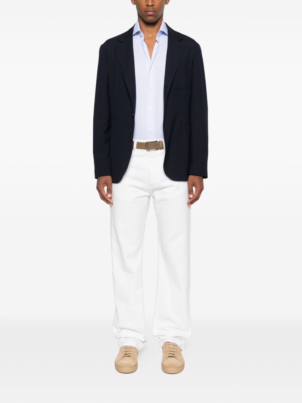 Barba Camicia a maniche lunghe con colletto semirigido e bottoni