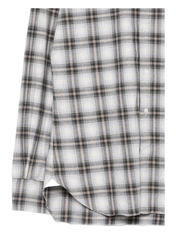 Barba Camicia a quadri sui toni del grigio