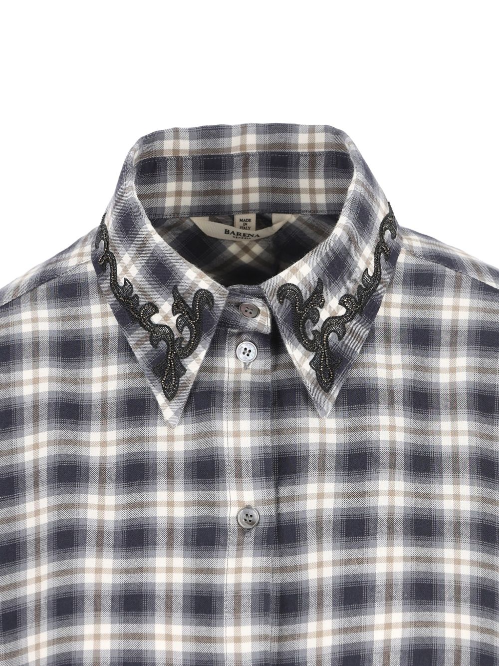 Barena
Camicia nera/avorio a quadri