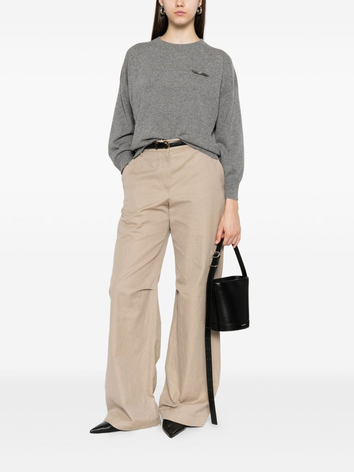 Brunello Cucinelli maglione girocollo con dettagli