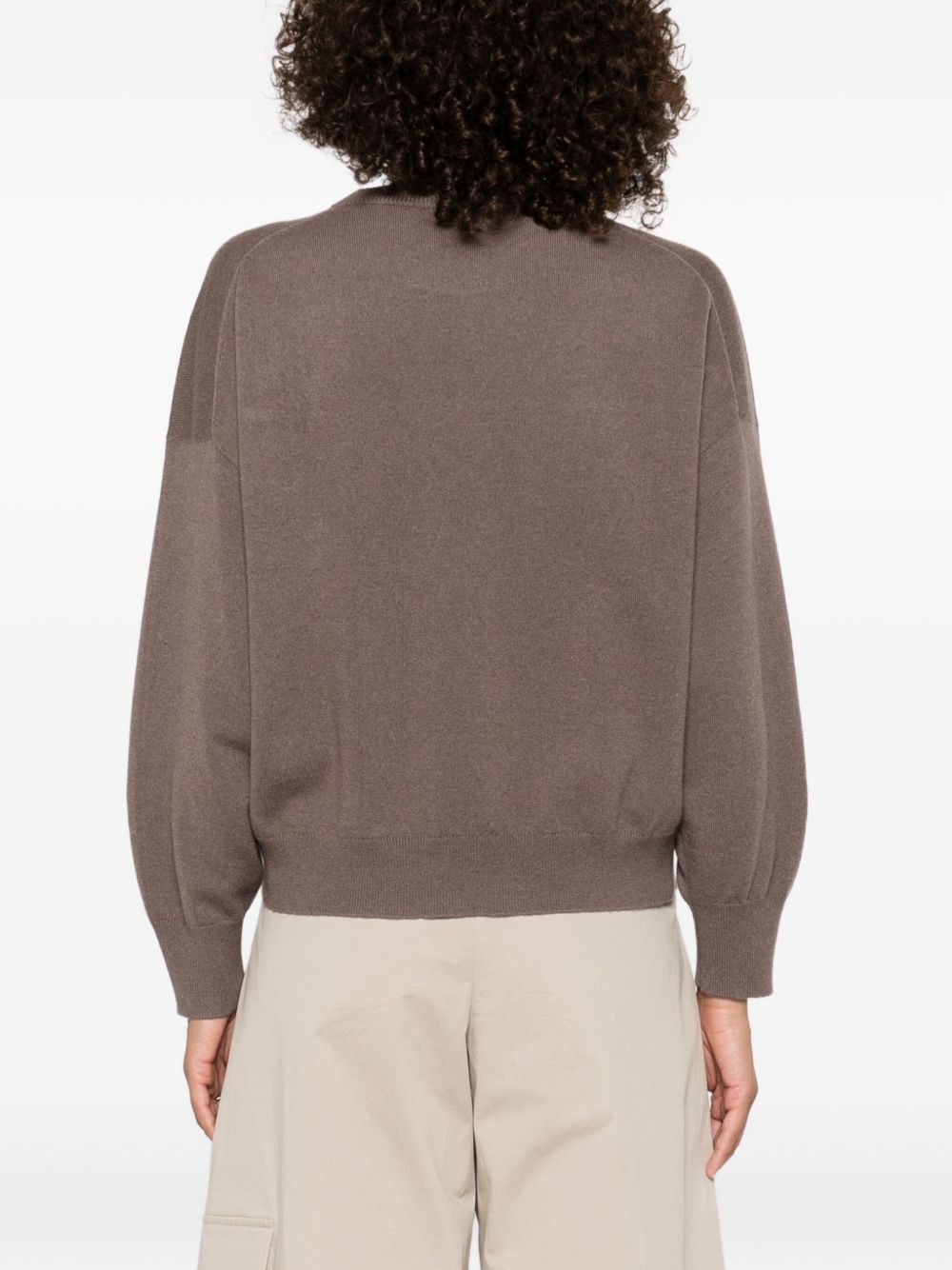 Brunello Cucinelli Maglione girocollo con inserti