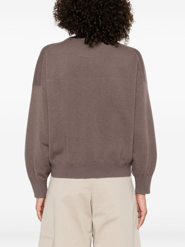 Brunello Cucinelli Maglione girocollo con inserti