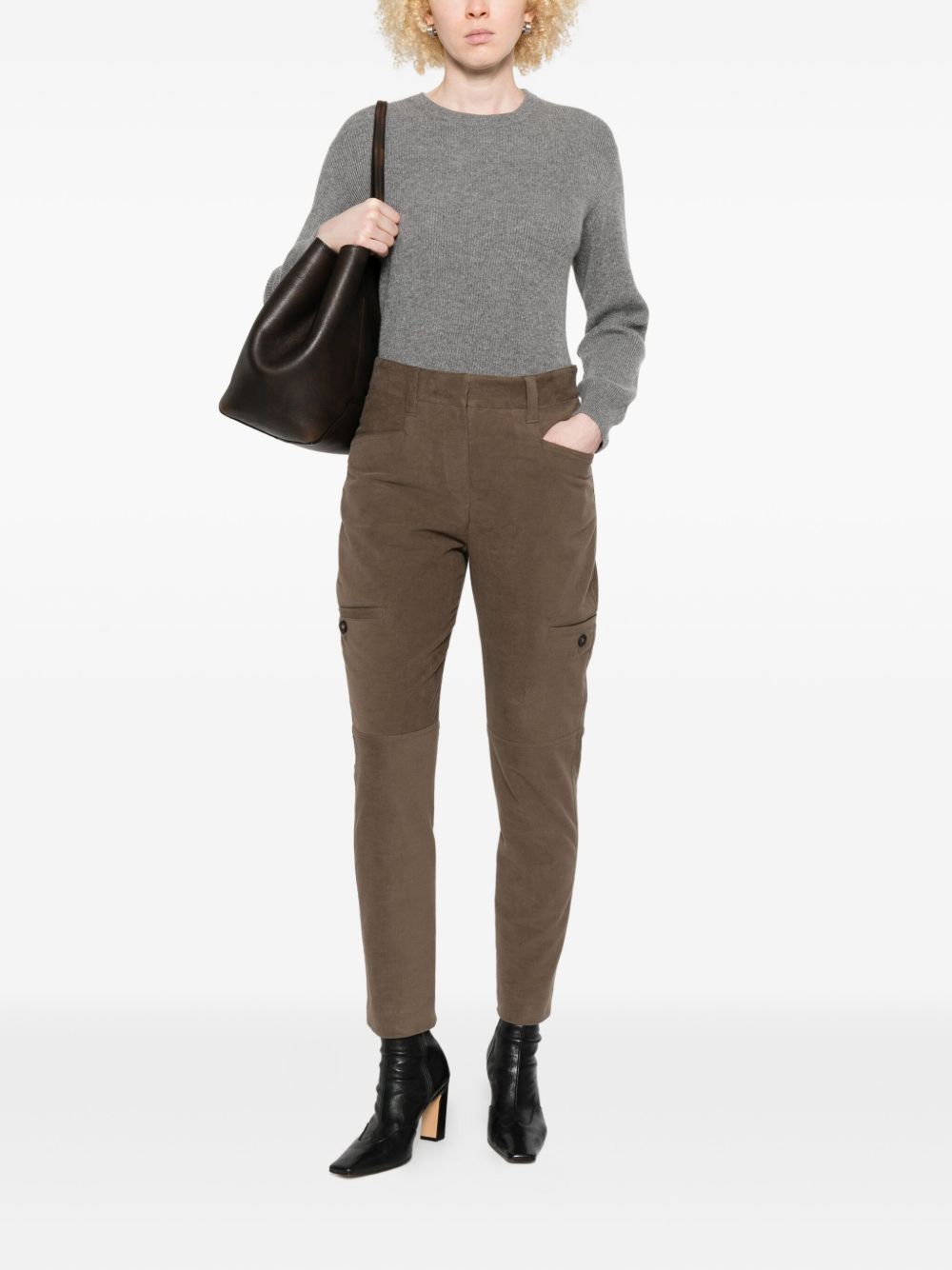 Brunello Cucinelli Pantaloni con zip sul fondo