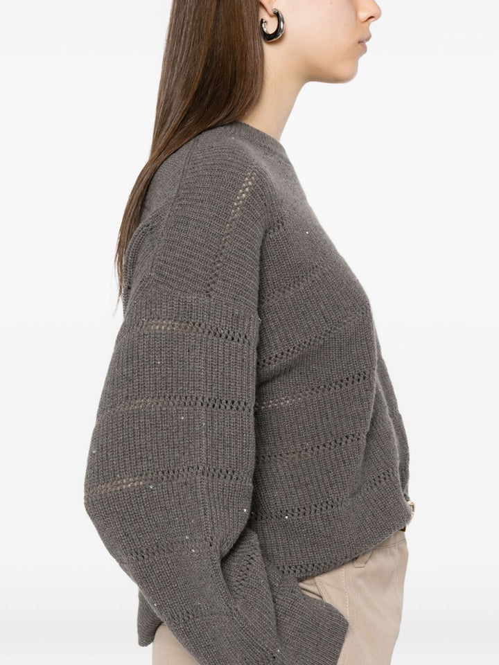 Brunello Cucinelli Maglione con paillettes