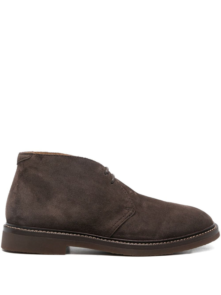 Brunello Cucinelli
Polacchini stringati in pelle scamosciata