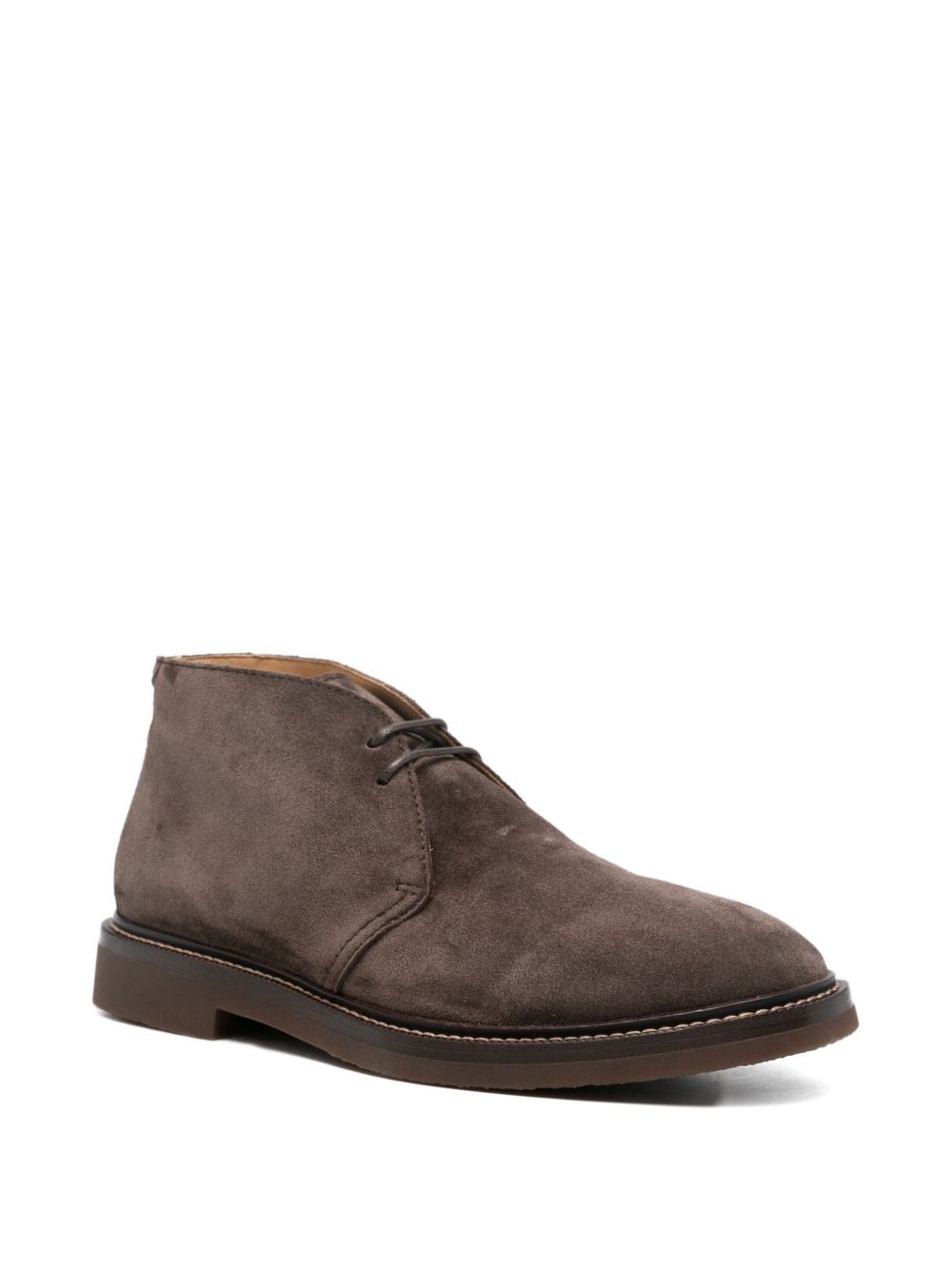 Brunello Cucinelli
Polacchini stringati in pelle scamosciata