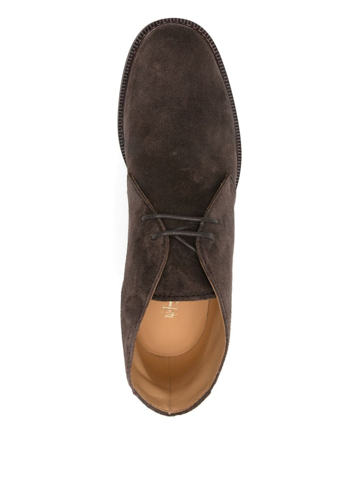 Brunello Cucinelli
Polacchini stringati in pelle scamosciata