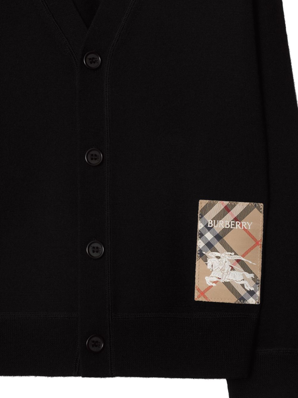 Burberry Kids
Cardigan in lana con applicazione logo