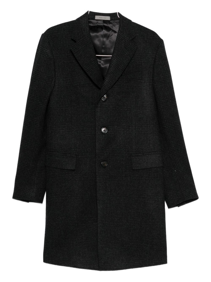 Corneliani
Cappotto a quadri grigio scuro