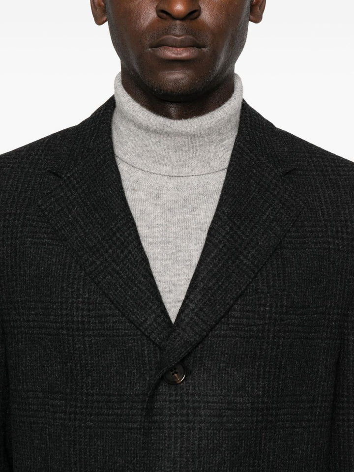 Corneliani
Cappotto a quadri grigio scuro