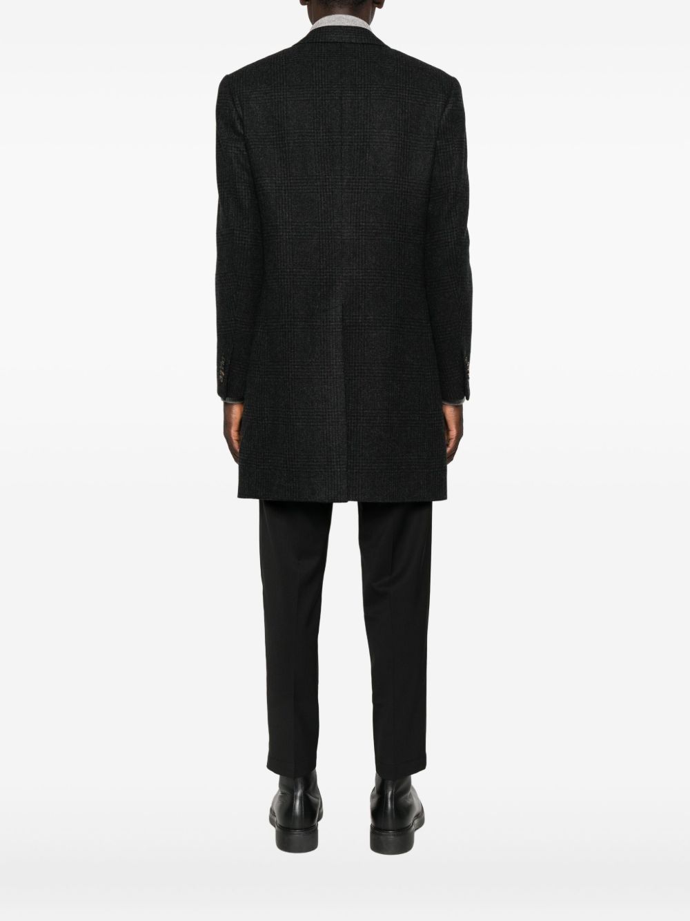 Corneliani
Cappotto a quadri grigio scuro