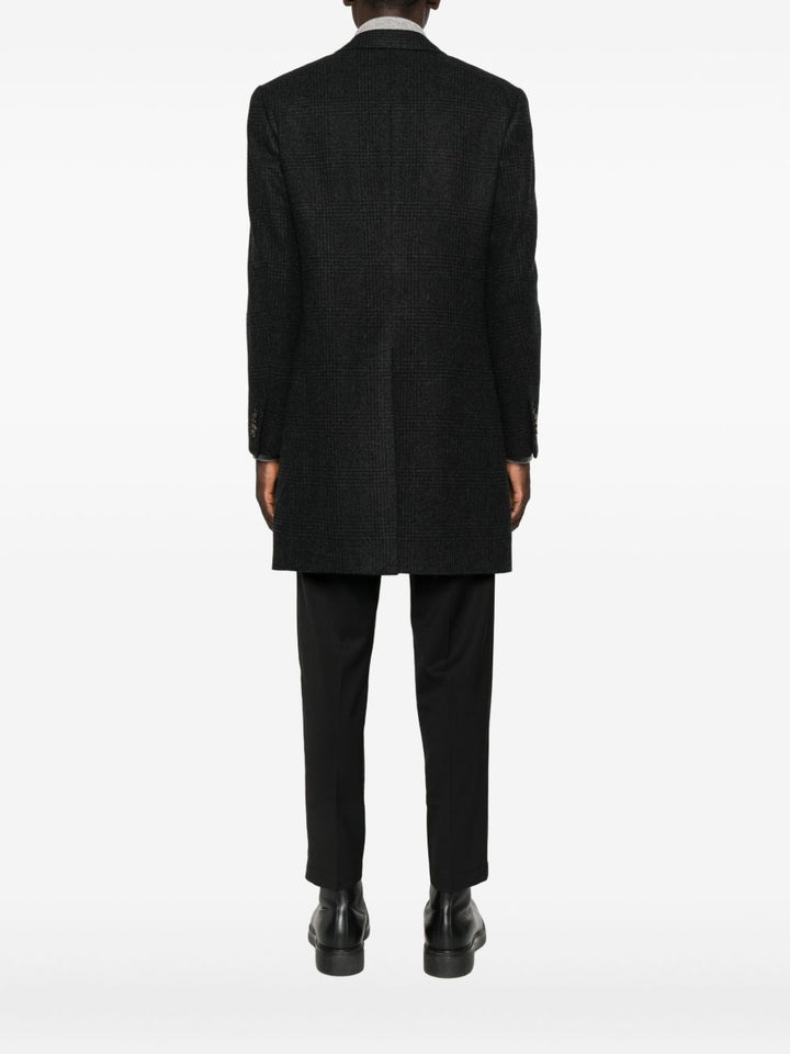 Corneliani
Cappotto a quadri grigio scuro