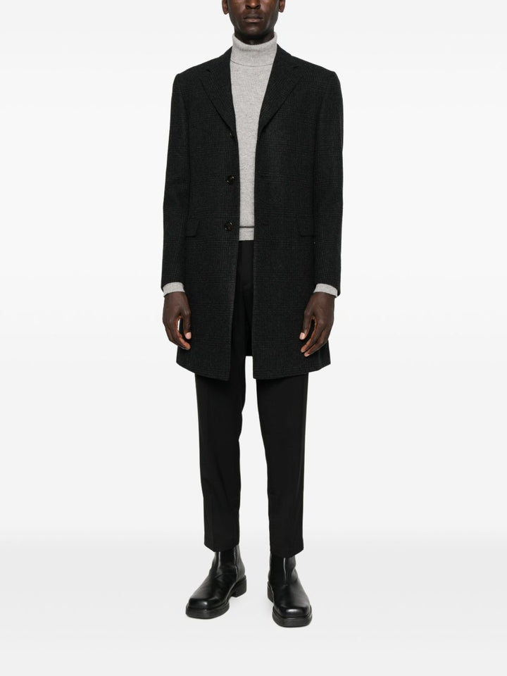Corneliani
Cappotto a quadri grigio scuro