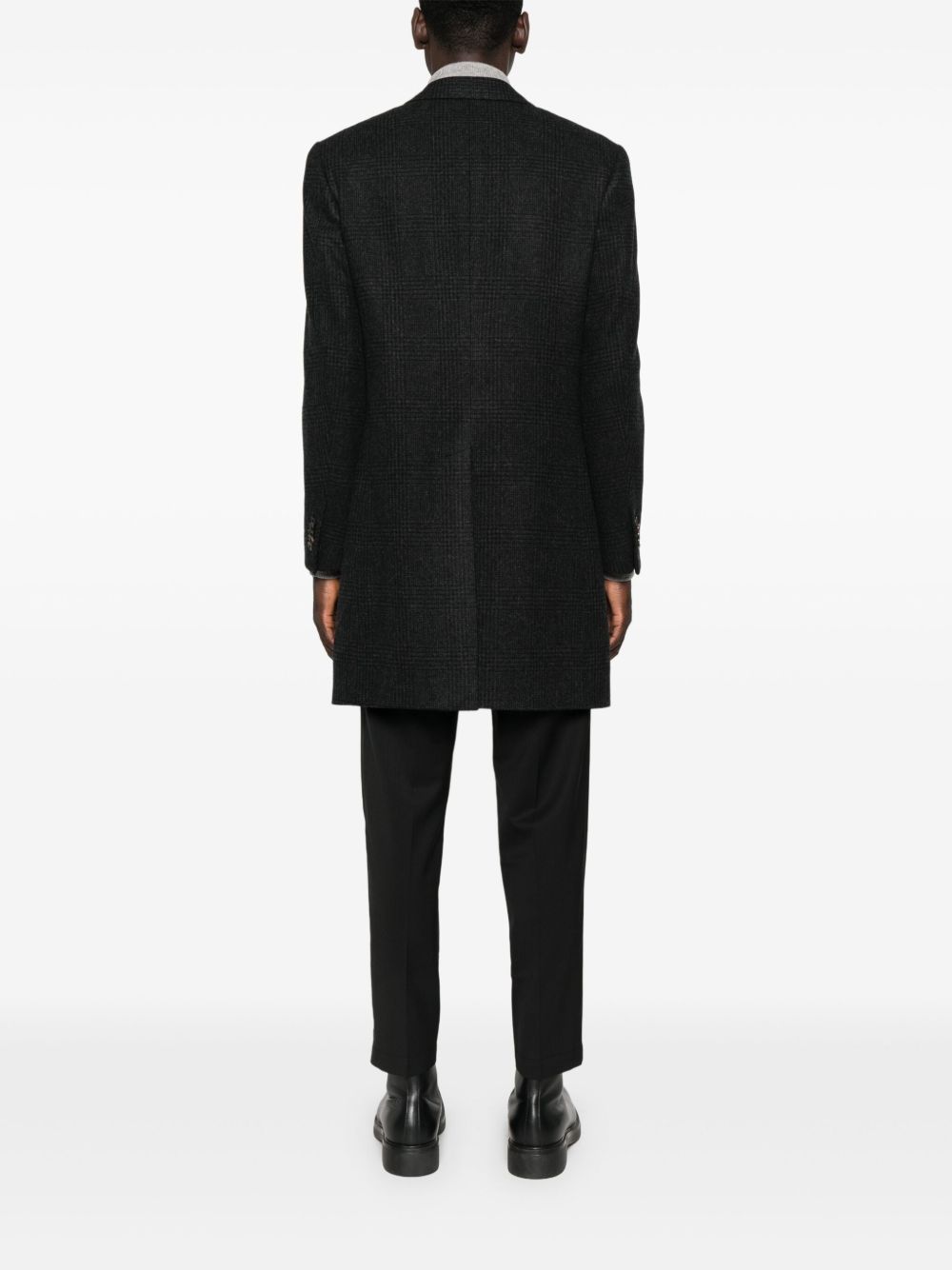 Corneliani Cappotto a quadri grigio scuro