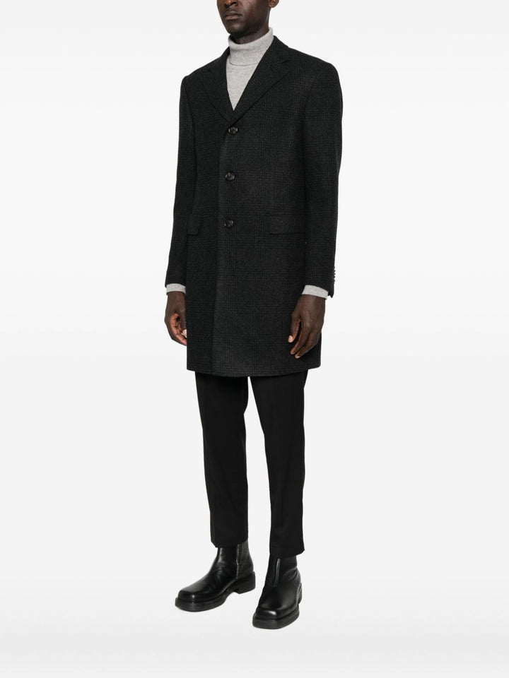 Corneliani
Cappotto a quadri grigio scuro