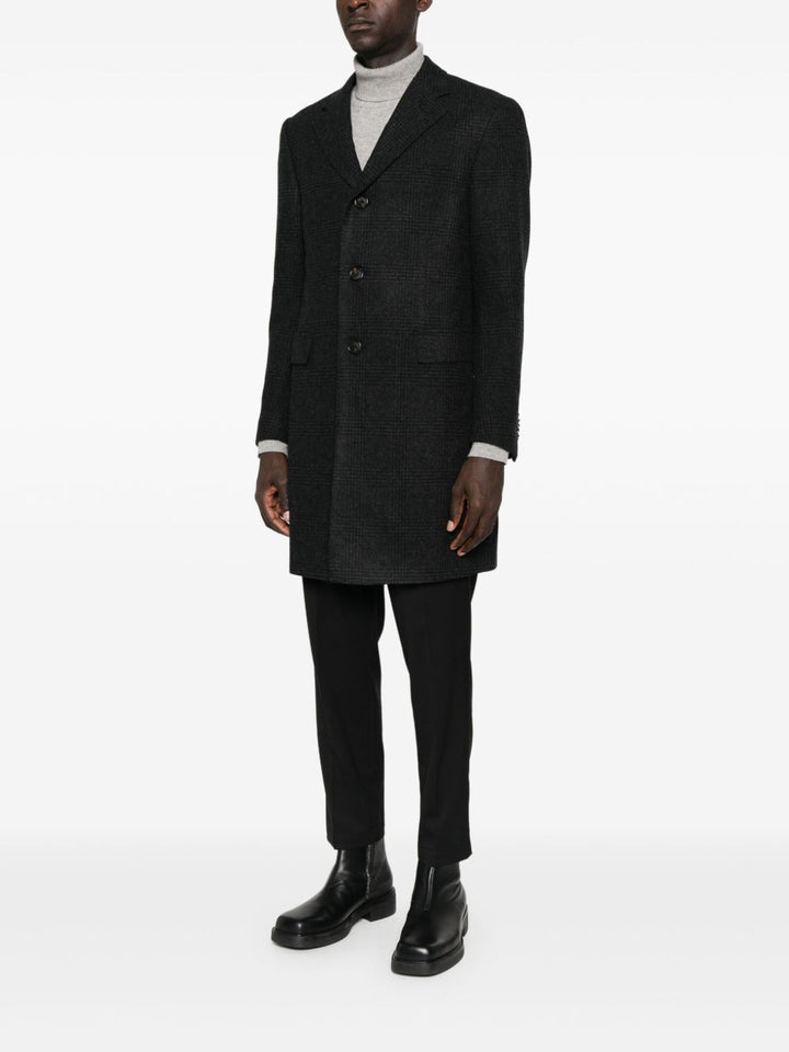 Corneliani Cappotto a quadri grigio scuro