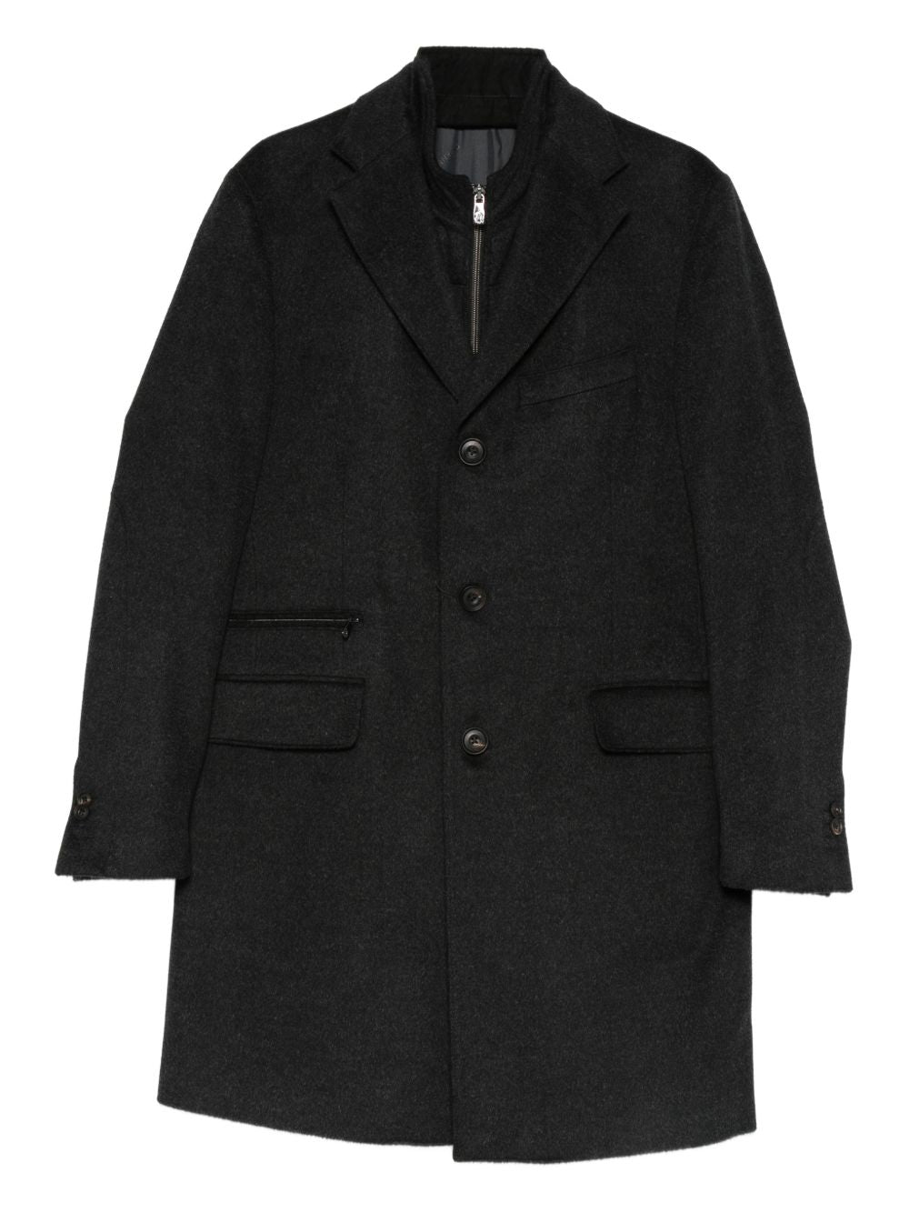 Corneliani Cappotto monopetto con tasche