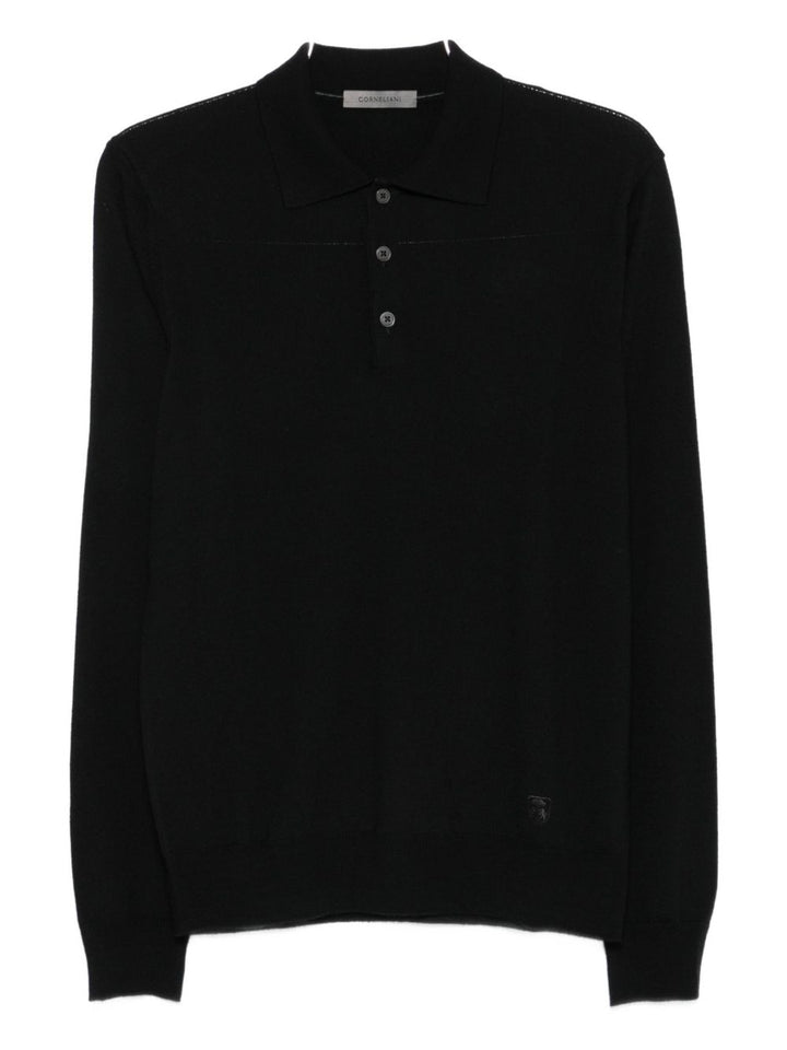 Corneliani
Polo nera in lana
