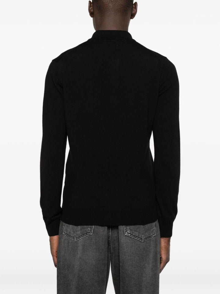 Corneliani Polo nera in lana