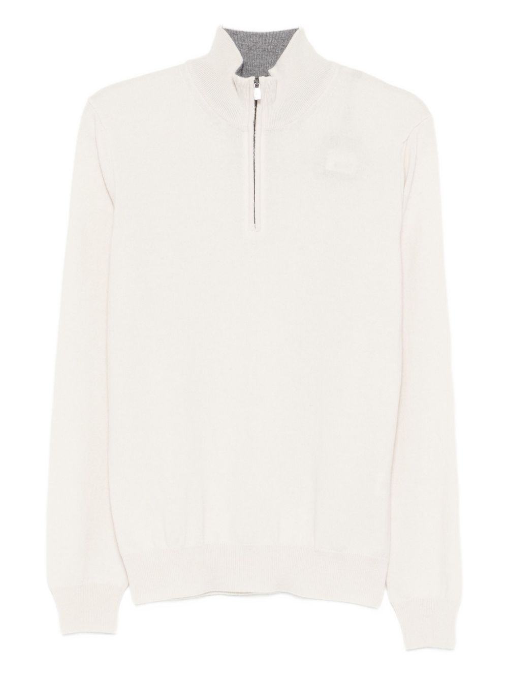 Corneliani
Maglione beige con mezza zip