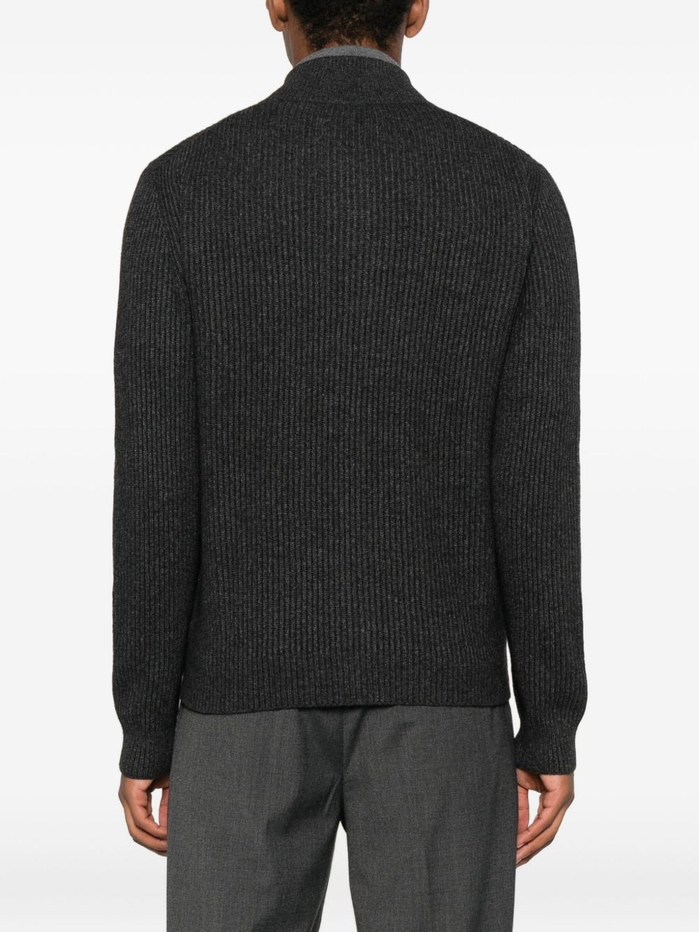 Corneliani
Cardigan a coste con zip