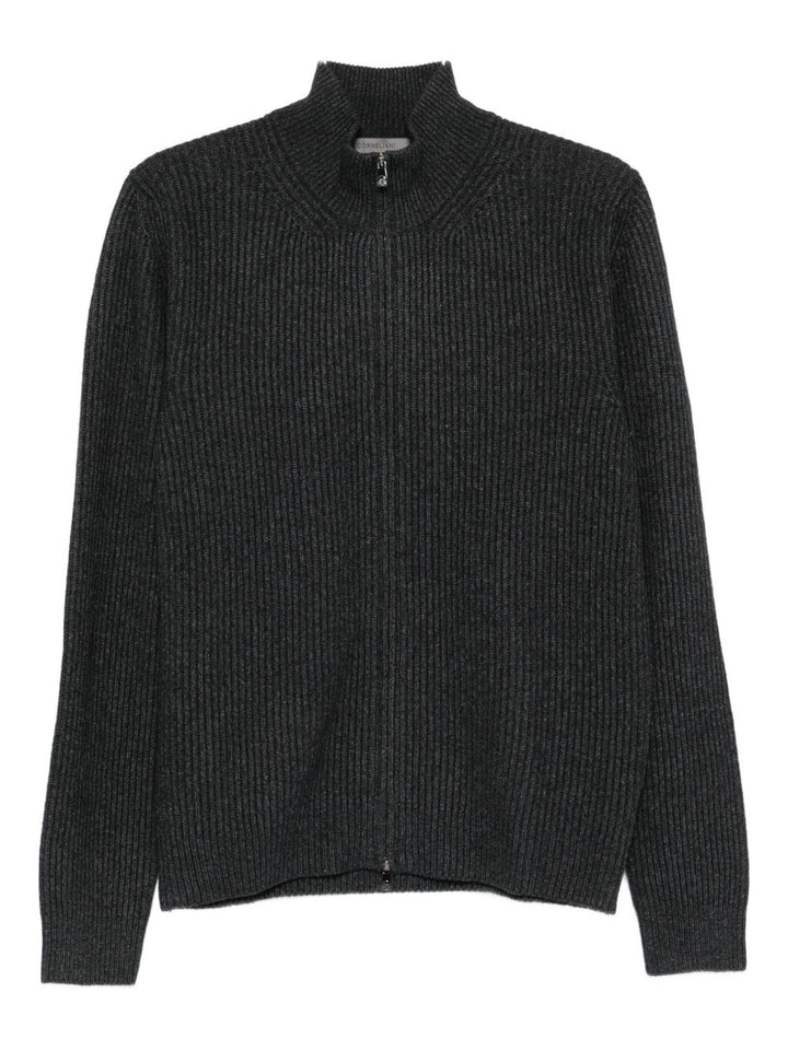 Corneliani
Cardigan a coste con zip